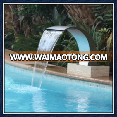 modern style stainless steel spa waterfall