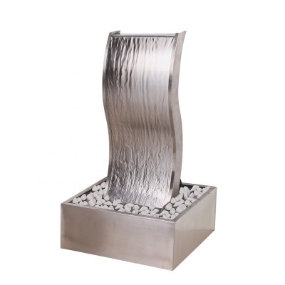 China supplier pond waterfall 304 stainless steel water feature for garden landscape