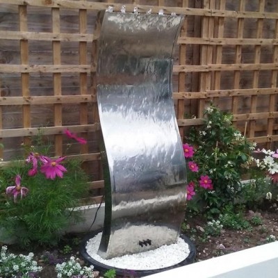 Decorative stainless steel outdoor design garden fountain waterfall