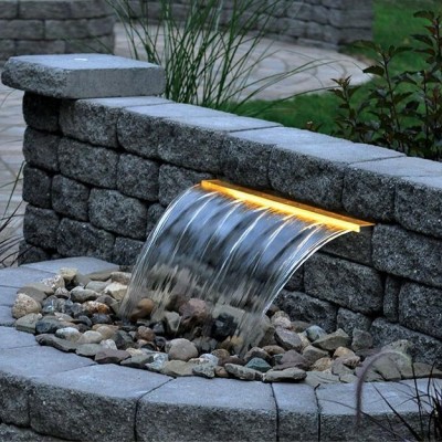 304 stainless steel 60cm water feature for garden outdoor pool walls sculpture