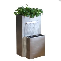 Greenbamboo indoor decorative stainless steel artificial water feature waterfall for home